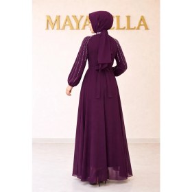 Resim MayaBella Kolları Işlemeli Tesettür Abiye 