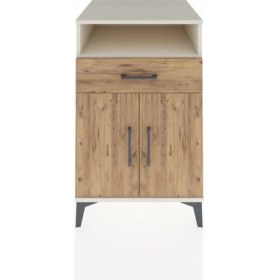 Resim Kronos Komodin 2 Raflı Tek Çekmeceli 2 Kapaklı 60X59X96 Aytaşı-Çam 