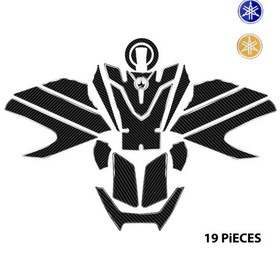 Resim Yamaha Mt-09 Sp Gen4 2024 - 2025 İle Uyumlu Kaydırmaz 6d Karbon 19 Parça Tank Pad Seti Gc80 KARBON 