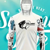 Resim Unisex Yüksek Performans - Çiftler İçin - Genç Hızlı Kuruyan, Soluk Alabilen Polyester Mavi ve Beyaz Geometrik Desenli, Kapüşonlu Dış Mekan Ekipmanı Fermuarlı Cebi ile, Balıkçılık Ekipmanı Yaz Uzun Kollu Kapüşonlu Spor Balıkçılığı Yeleği Buz Sliky Fiber Kumaş Elastik Soluk Alabilen Spor Kategorisi 