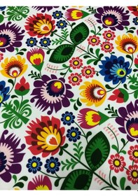 Resim Enesar Home Botanik Çiçek Desenli Dijital Baskılı Kumaş 100 x 140 cm 