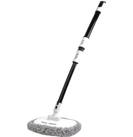 Resim Geri Çekilebilir Üç Bar Oto Yıkama Temizleme Mop Siyah Beyaz 