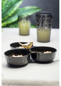 Resim Ew'S Akrilik Gold Kuşlu Çerezlik Sunumluk Şekerlik Altın - Siyah 