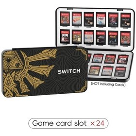 Resim Veri Kurbağa Anahtarı Kart Tutucu Nintendo Anahtarı Çip Saklama Kutusu Kapak Black Gold 