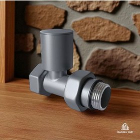 Resim İSAOĞLU YAPI Antrasit Havlupan Vanası 2 Adet Set Antrasit Gri Havlupan Vanaları 