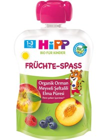 Resim Hipp Mama Organik Orman Meyveli Şeftalili Elma Püresi 90 gr - Standart / Standart 