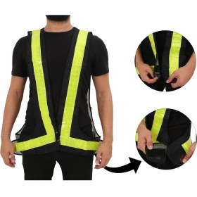Resim Evimdeyokyok Reflektörlü Yelek Yüksek Görünümlü - Motosiklet, Bisiklet ve Scooter (Yeni Yasaya Uygun) 