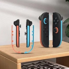 Resim Switch 2 Joy-Con Denetleyicileri için Amzlord Dekoratif Stripsleft Kırmızı Sağ Mavi) 