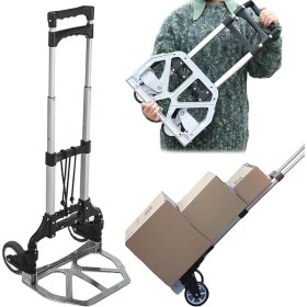 Resim Multi Fonksiyon Katlanır 70 kg Kapasiteli Portatif Koli Taşıma Aracı 
