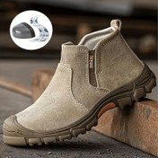 Resim Erkek Çelik Burunlu İş Botları - Dökme, Delme, Kaynak, İnşaat ve Dış Mekan Kullanımı için Anti-Yıkan, Anti-Isı, Güvenlik Ayakkabıları 