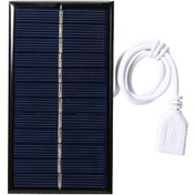 Resim 1w 6v Usb İle Küçük Güneş Paneli Dıy Polisilikon Silikon Siyah 