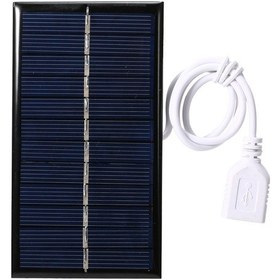Resim 1w 6v Usb İle Küçük Güneş Paneli Dıy Polisilikon Silikon Siyah 