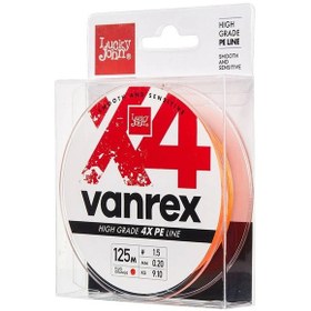 Resim Lucky John Vanrex X4 Pe Örgü Fluo Turuncu 125m 0,08mm İp Misina - Standart 