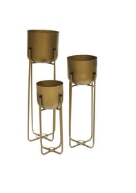 Resim Superbia Metal Ayaklı Saksı Büyük Boy Sarı 