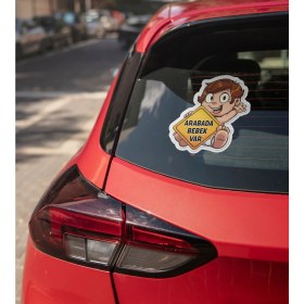 Resim Sb Store Arabada Bebek Var Sticker Etiket 2 ( Araç Camı Içerisinden Yapıştırılır ) ( 15CM ) 