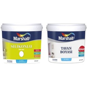Resim Marshall Ipek Mat Silikonlu-Silinebilir Iç Cephe Duvar Boyası 2.5 