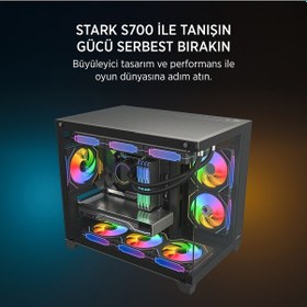 Resim James Donkey Stark S700 750w Sıyah Gamıng Kasa 