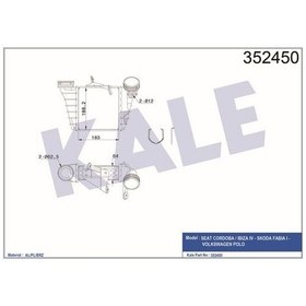 Resim Kale 352450 Intercooler Seat Cordoba Ibiza Iv Skoda Fabia I Volkswagen Polo 1.9 Tdı 01 6q0145804b 