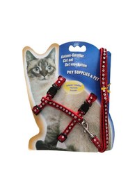 Resim Konyax Parlak Kedi Gezdirme Göğüs Tasması 