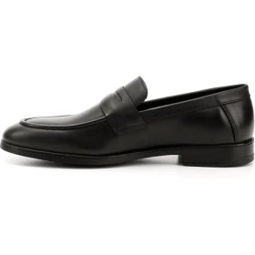 Resim Gönderi® Erkek Siyah Hakiki Deri Loafer Ayakkabı 