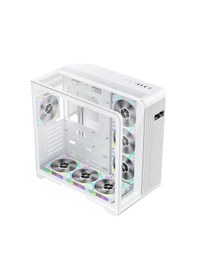 Resim Ontech - 1st Player Rt7 Beyaz Dıgıtal 850w 80+ Gold Full Modüler 4x12cm Argb 3 Taraflı Temperli Cam 