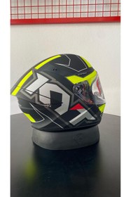 Resim KYT TT-COURSE ELECTRON MATT BLACK YELLOW 