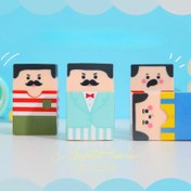 Resim Komik Erkek Kel Silgi - İş Takımı & Bıyık Tasarımı, Pastel Yeşil/Mavi Renkler - Ofis Masası Dekoru, Sınıf Şakaları, Anime ve Manga Hayranları İçin Doğum Günü Hediyesi, Okul ve İş Yeri Kırtasiye Malzemesi, Eğlenceli Tasarım, Dayanıklı Silgiler, Kaliteli Kawaii Desenli, Pürüzsüz Silme 