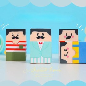 Resim Komik Erkek Kel Silgi - İş Takımı & Bıyık Tasarımı, Pastel Yeşil/Mavi Renkler - Ofis Masası Dekoru, Sınıf Şakaları, Anime ve Manga Hayranları İçin Doğum Günü Hediyesi, Okul ve İş Yeri Kırtasiye Malzemesi, Eğlenceli Tasarım, Dayanıklı Silgiler, Kaliteli Kawaii Desenli, Pürüzsüz Silme 