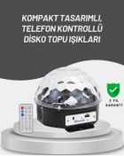 Resim shopwave Uzaktan Kumandalı RGB LED Disko Topu Bluetooth Hoparlörlü 