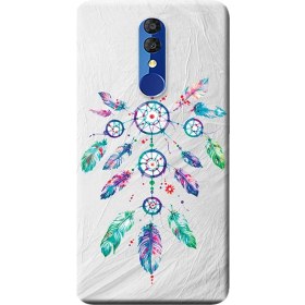 Resim Ceppare Alcatel 3 2019 Kılıf (5053K) Baskılı Silikon Kapak Renkli Tüyler STK:565 