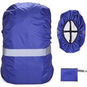 Resim Mufunye Yansıtıcı Dağcılık Sırt Çantası Yağmur Kılıfı Çift Tokalı Kraliyet Mavisi Beden S 35l Çok Renkli 