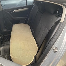 Resim Volkswagen Golf Mk 5 Plus 2003-2009 ile Uyumlu Lüx Oto Koltuk Minderi Ön Arka Oturak 3'lü Set Bumerang Serisi Bej 