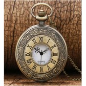 Resim Hediye Sahibi Retro Roma Rakam Tasarımlı Quartz Köstekli Saat 