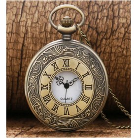 Resim Hediye Sahibi Retro Roma Rakam Tasarımlı Quartz Köstekli Saat 