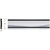 Resim 25 Mm Dekoratif Krom Çıta Şeirt Siyah Çizgili 1 Metre 