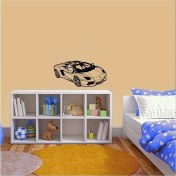Resim Ne Verelim Size Lüks Spor Araba Silüeti Dekoratif Duvar Sticker, Çıkartma, Etiket 