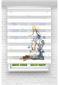 Resim Perdecizade Enxboy Peri Kızı Dijital Baskılı Zebra Perde-cocuk Odası-stor Perde Pz-2559 Renkli 