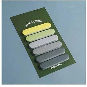 Resim Sarı Ve Yeşil Temalı 6 Renkli Not Seti, Post-it Yapışkan Kağıt 