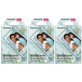 Resim Fujifilm Instax Mini Blue Marble 10x3 Film Seti 