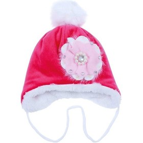 Resim Bay Şapkacı İçi Peluş Kız Çocuk Pembe Bere Fuşya 4845 