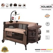 Resim Holmer Maxi Comfort Coolstyle Anne Yanı Deluxe Kumaş Premium Dönenceli Oyun Parkı Bej 