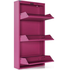 Resim Ceha 3'lü Metal Ayakkabılık - Pembe K.AYK-3 /AB4010 