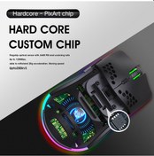 Resim Maiyame Hxsj T66 RGB 2.4 G Kablosuz RGB Aydınlatma Şarjlı Mouse Ayarlanabilir DPİ Mouse 