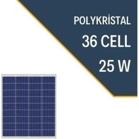 Resim Teknovasyon Arge Lexron 25W Polikristal Güneş Paneli 