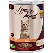 Resim How Meow Jöleli Somonlu Yetişkin Kedi Konserve Maması 12 x 400 G 