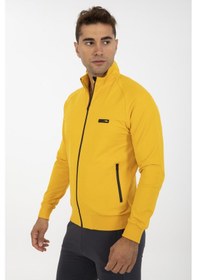 Resim Maraton Comfort Erkek Dik Yaka Sarı Eşofman Üstü Sarı 