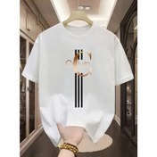 Resim Erkek ve Kadın %100 Pamuklu Kısa Kollu T-Shirt "OLIVIN" Harf Baskısı - Ev ve Rahat Giyim için Yumuşak Yuvarlak Yaka Casual Üst, Rahat Giyim, Basit Tasarım, Pürüzsüz Dokulu 