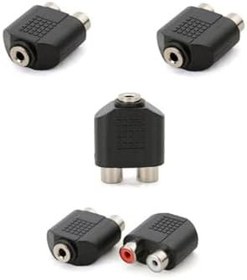 Resim 5 Adet 3.5mm Stereo Aux Siteryo Dişi - 2 Rca Dişi Çevirici Jack Fiş Soket Kablo Hoparlör Jakı 