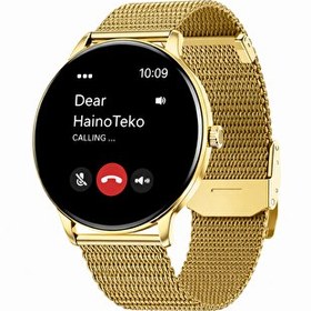 Resim Haino Teko 27 Waterproof Akıllı Saat AMOLED Ekran Bluetooth Arama 3 Kordon Set Gold 