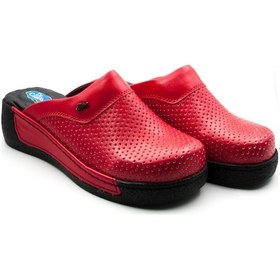 Resim Dr.Comfort Ortopedik Deri Hemşire Sabo Kadın Terlik Kırmızı-Kırmızı 